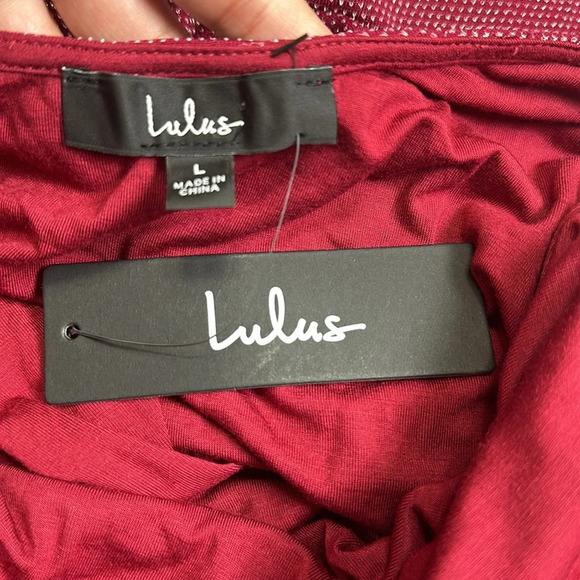 Lulus Gift of Love Backless Long Sleeve Bodycon Mini Short Dress Size Large NWT - Picture 9 of 14